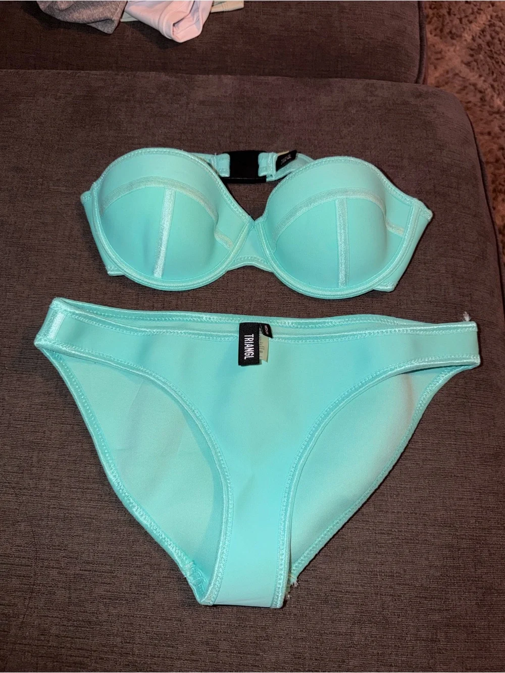 triangl swimwear Mint Strapless Bandeau Bikini Set